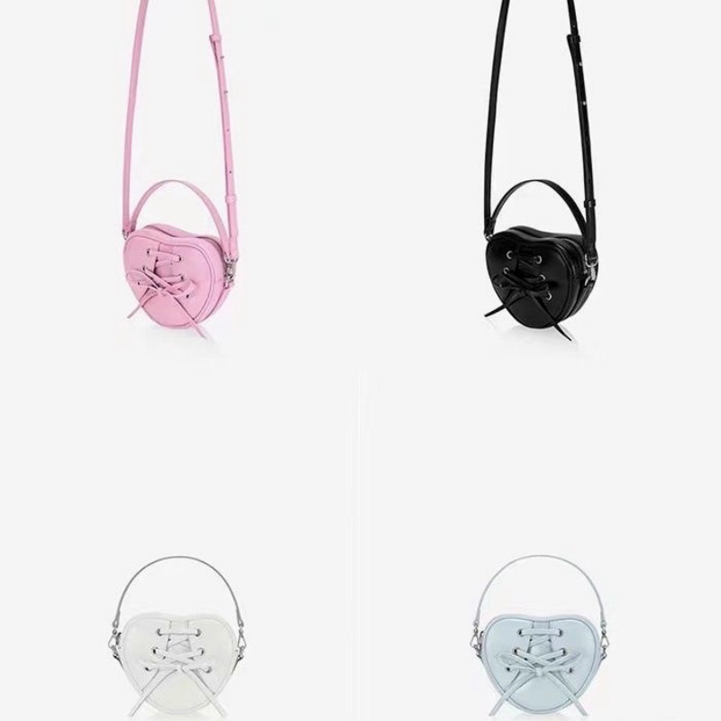 Nomore 2024 Korean Heart Mini Bag Women Ballet Style Crossbody Handbag - Image 4