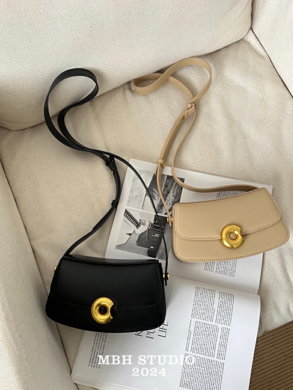 MBH Donut Round Buckle Compact Crossbody Bag - Image 5