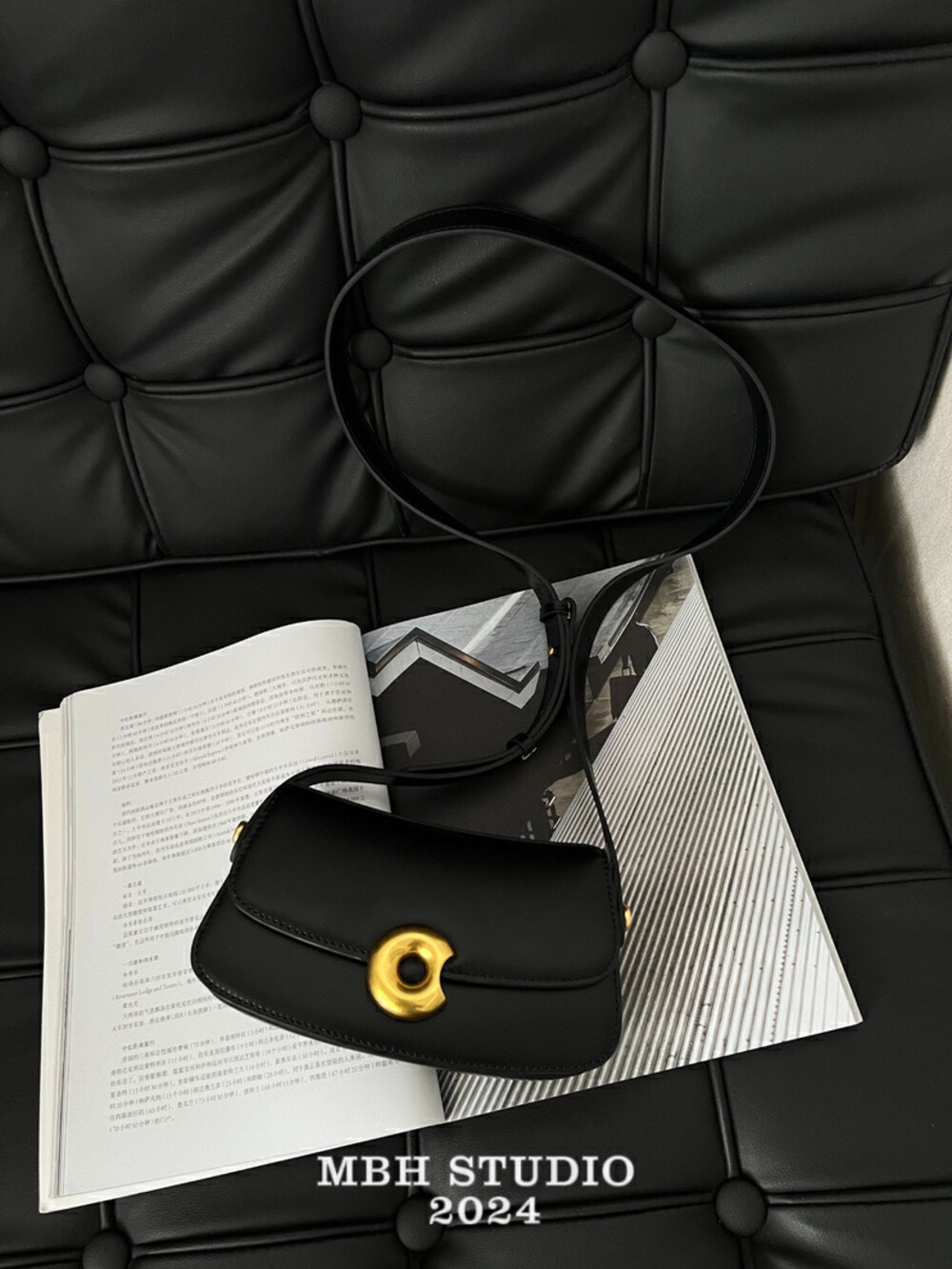 MBH Donut Round Buckle Compact Crossbody Bag - Image 3