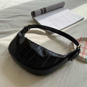 MBH Minimalist Croissant Bag Eel Texture Crescent Dumpling Bag Vintage Horn Bag Shoulder Bag