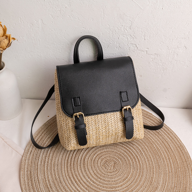 2024 New Cross-Border Summer Fashion Woven Straw Backpack Women's Bag - Image 4