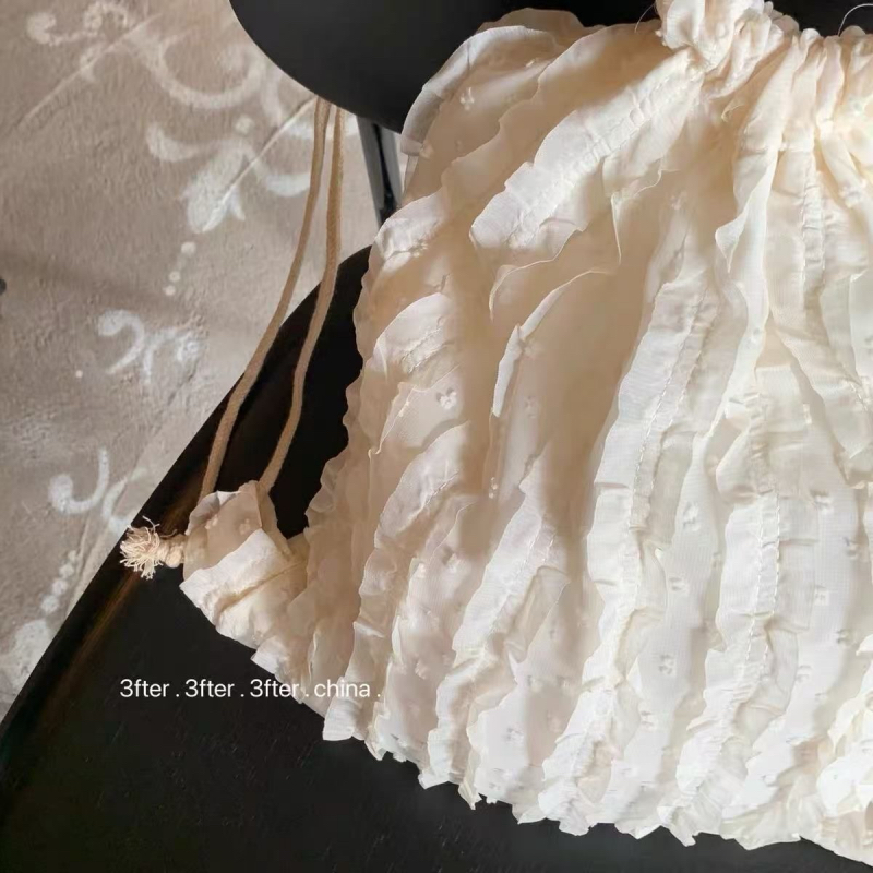 Lace Chiffon Drawstring Backpack Shoulder Bag - Image 4