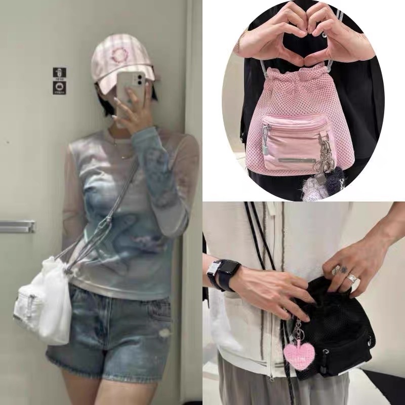 Nomore 2025 Summer Nylon Drawstring Backpack Crossbody Bag - Image 4