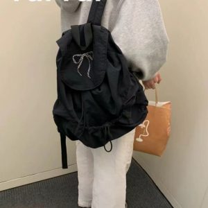 Lightweight Large Capacity Nylon Travel Backpack with Pockets