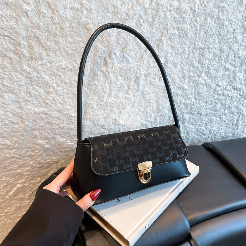 2025 Korean Style Minimalist Shoulder Bag Fashion Underarm Baguette Bag