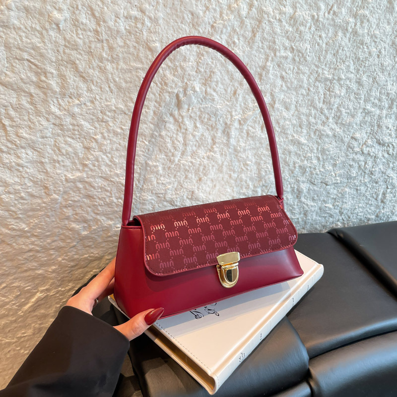 2025 Korean Style Minimalist Shoulder Bag Fashion Underarm Baguette Bag - Image 3