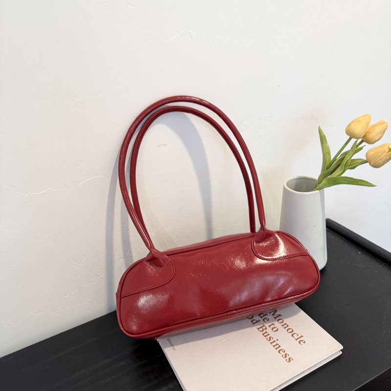 Minimalist Cross-Border Design Handbag for Women 2025 New Fashion Large Capacity Underarm Shoulder Baguette Bag - Image 3